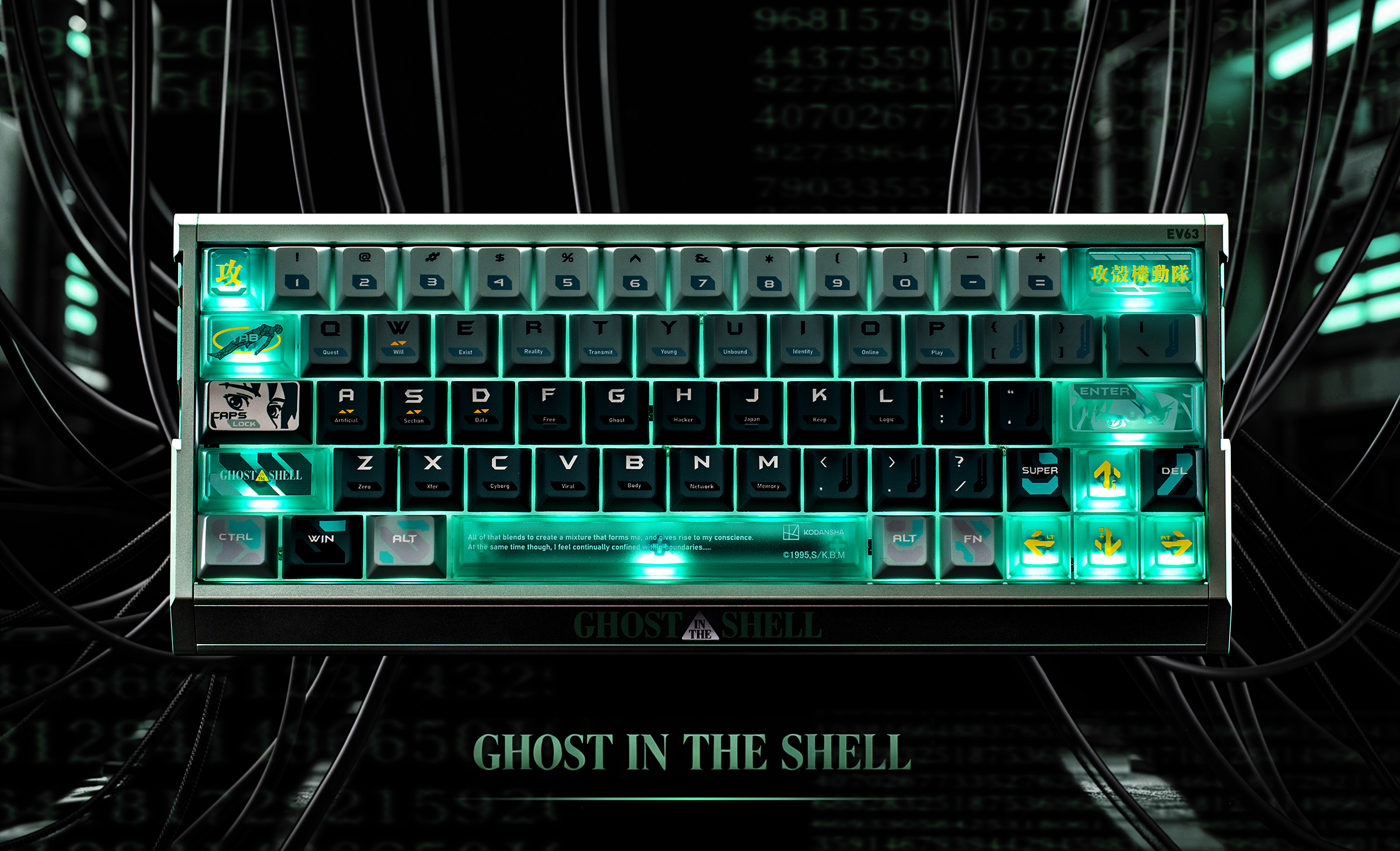 EV63 x Ghost in the Shell Magnetic Gaming Keyboard