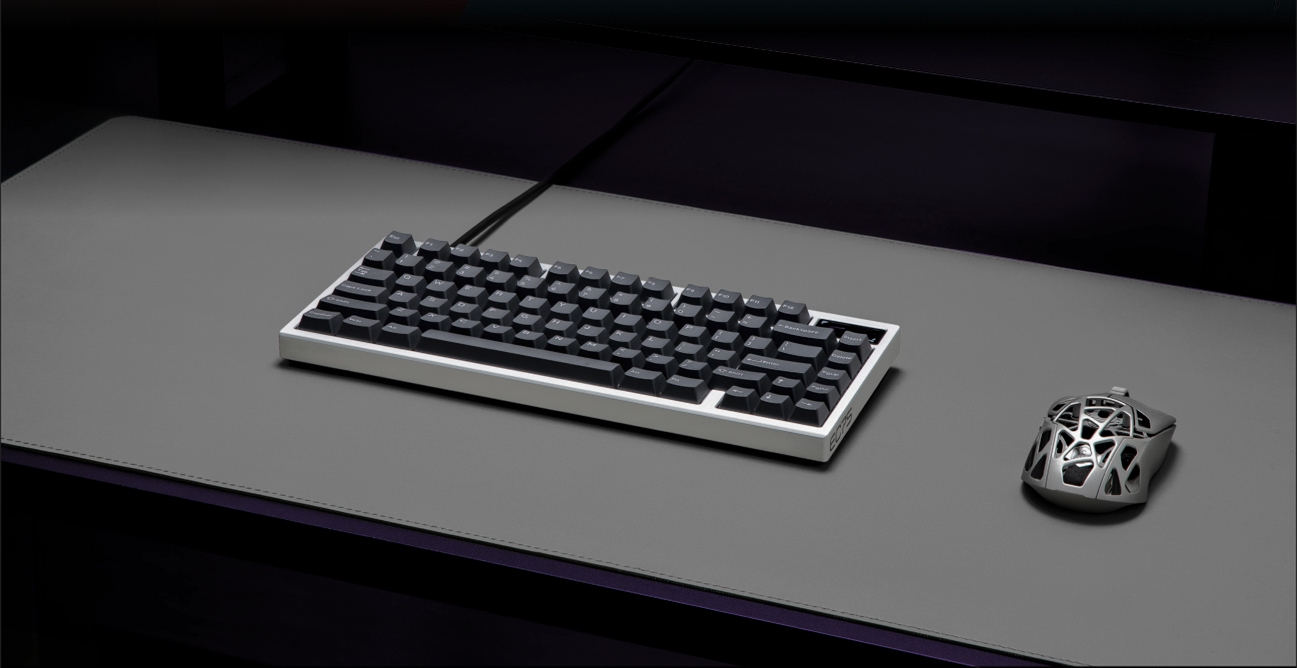 EC75 keyboard and mouse desk setup