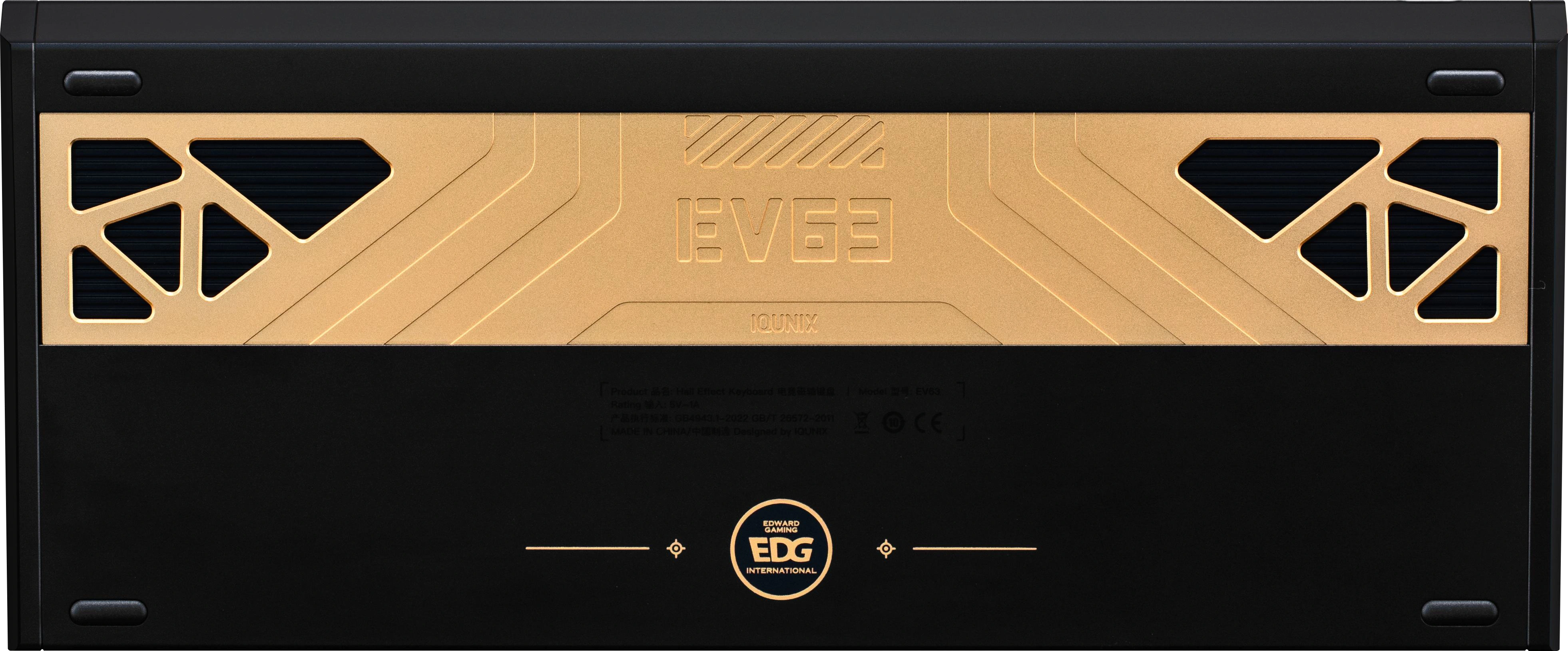 EV63 EDG gold and black reverse side