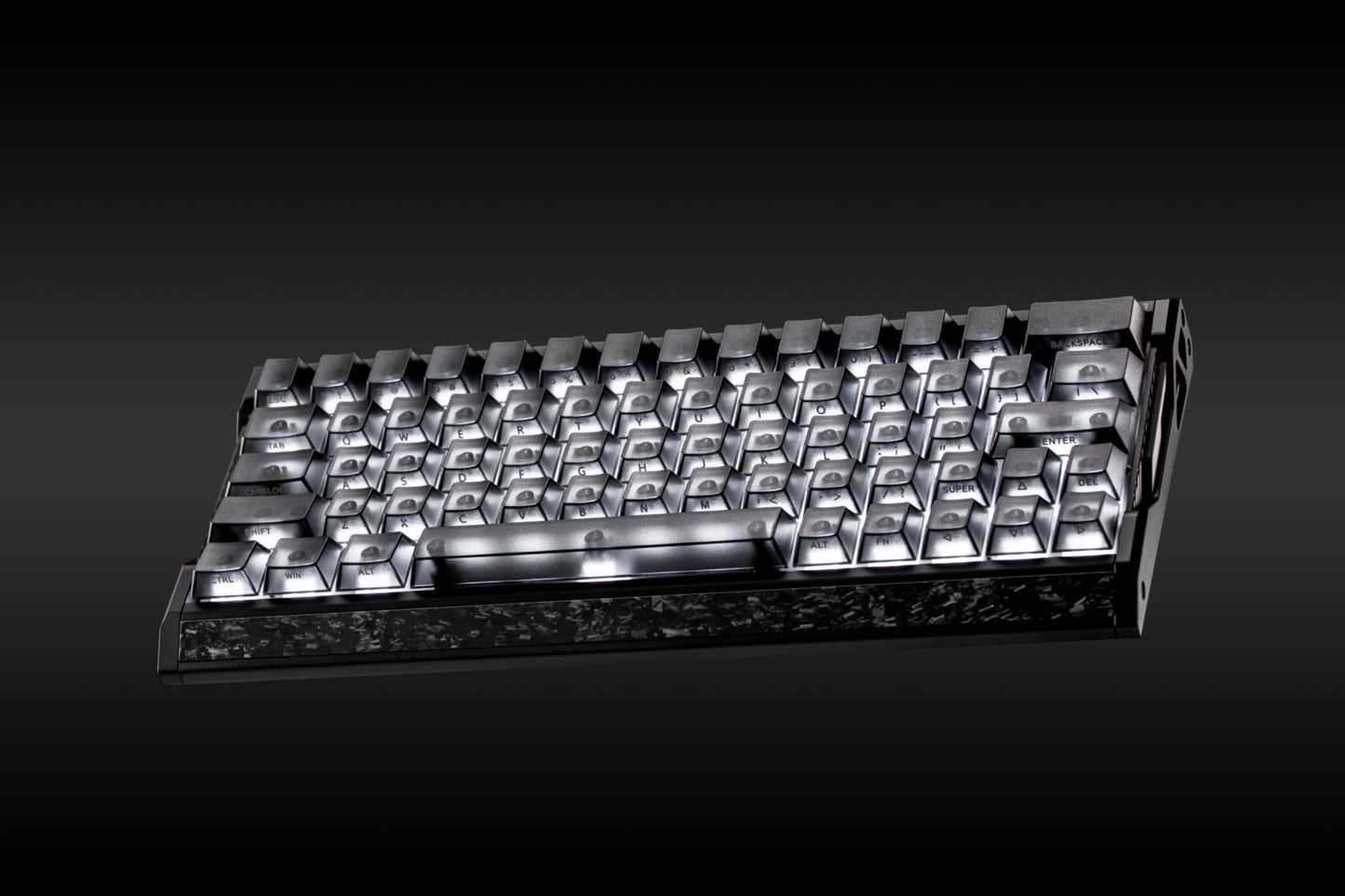 IQUNIX EV63 Dark Side RS Hall Effect keyboard angled product image